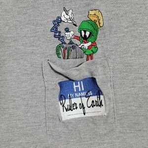 1999 Warner Bros Marvin The Martian Ruler‎ of Earth T Shirt 3XL Gray Vintage